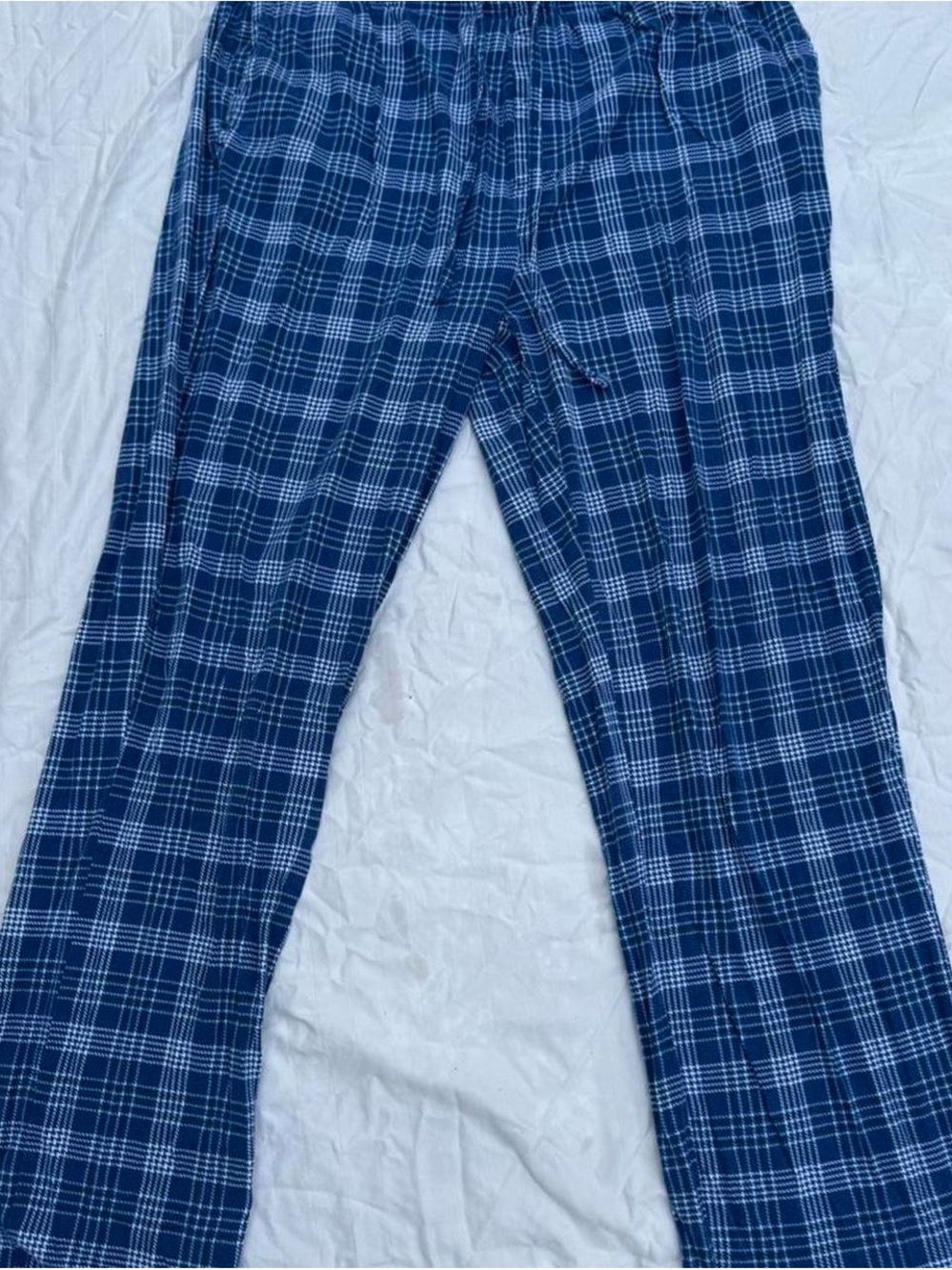 Sonoma Men's Navy Blue Plaid Jogger Pants